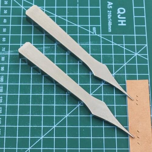 1 Prong French Style Leather Stitching Hole Punching Leather Diagonal Chisel DIY Leather Craft Edge Slotting Tool Supplies