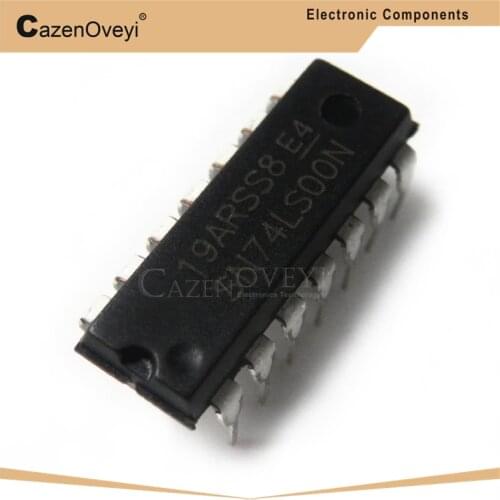 10pcs/lot 74LS00 SN74LS00N 74LS00N 7400 Quadruple 2-Input NAND Gate DIP-14 In Stock