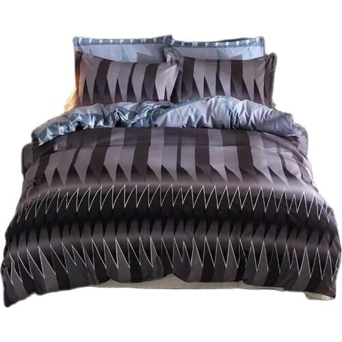 2/3Pcs Bedding Sets Duvet Cover Bed Sheet Pillowcase Soft Comforter Polyester Geometric Tiwn King Queen Adult Bedding Set