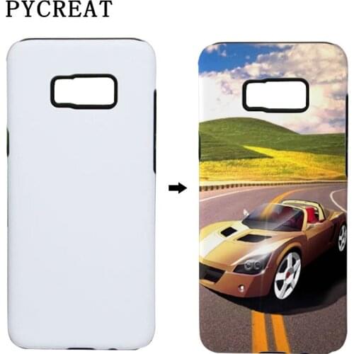 2 in 1 Sublimation Case 3D For Samsung Galaxy S8 Plus Case Rubber TPU+PC Hybrid Fundas S8 Plus Coque 3D Blank Sublimation Cover