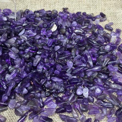 200g Assorted Natural Amethyst Tumbled Stone Magnet Gravel Beads Chakra Healing Reiki Fengshui Decoration