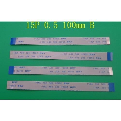 5PCS Flat flexible cable FFC FPC LCD cable AWM 20624 80C 60V VW-1 FFC 15PIN 0.5mm Width 8mm 100mm TYPE B