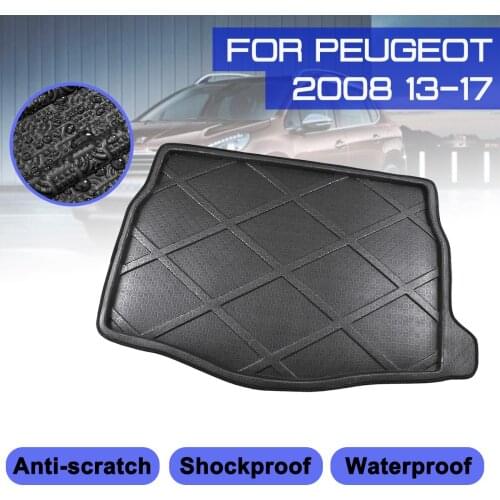 Car Rear Trunk Anti-mud Cover Carpet For Peugeot 2008 2013 2014 2015 2016 2017 Floor Mat
