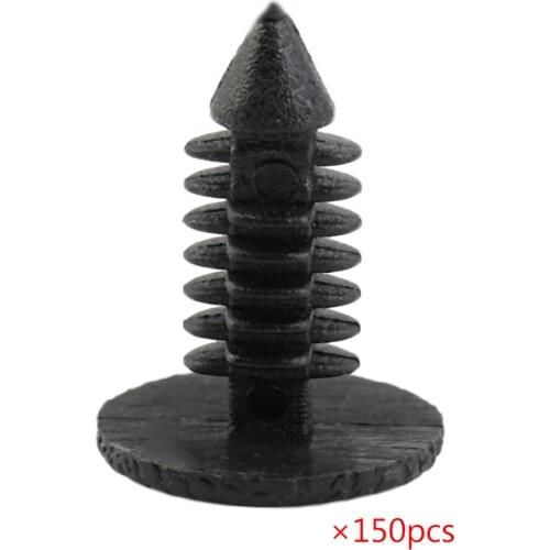 Free Shipping 150pcs Nylon Plastic Car Rivet Black Fastener Bumper Clip Push Retainer Screw for Fender FOR