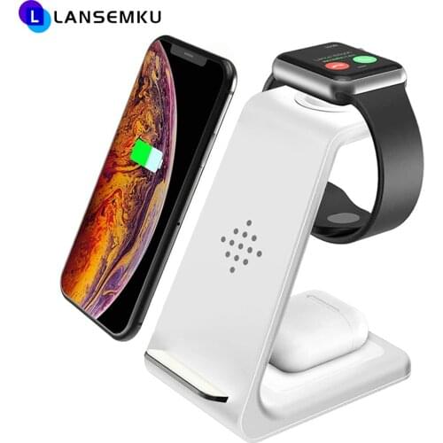 Mobile Phone Holder Qi Wireless Chargers Fast Charging Station For Iphone 12 11 Mini Pro Max Apple Watch 3 In 1 Wireless Charger