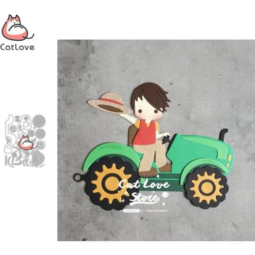 Catlove Farmer Tractor Metal Cutting Dies Scrapbooking Mold Stencil Die Cuts Card Making DIY Craft Embossing New Dies For 2020