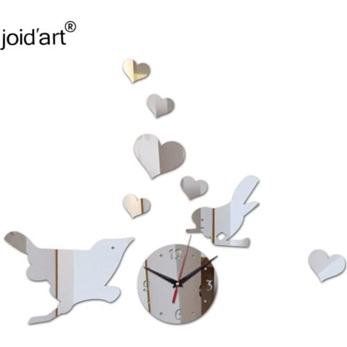 Living room new clocks hot 3d wall clock home decoration Stickers quartz diy crystal mirror art kids modern design watch