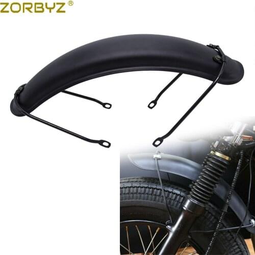 ZORBYZ Black Metal Motorcycle Wheel Cover Protector Front Fender Mudguards Splash Guard
