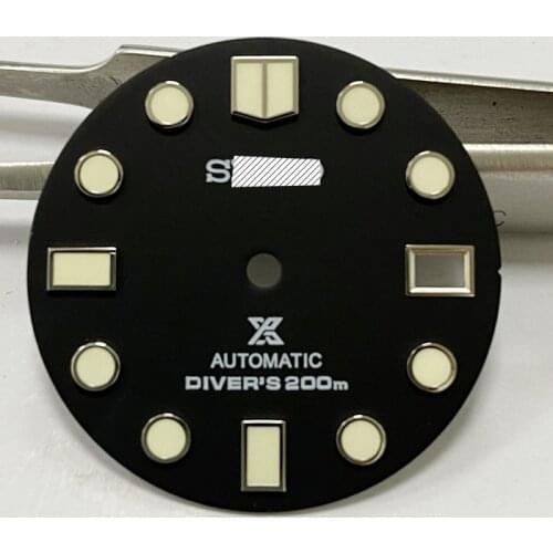 Abalone 6105 dial is suitable for Seiko NH35A movement diving watch modified Japan C3 luminous