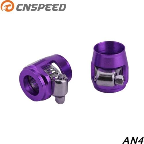 CNSPEED 1lot=2pcs Hose Clamp AN4 Fuel Oil Water Tube Hose Fittings Finisher Clamps Hex Finishers ID:13mm YC100818