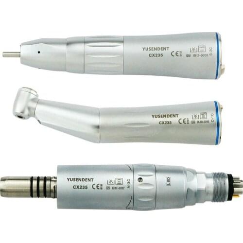 COXO Dental Low Speed Handpiece Fiber Optic Inner Water Straight Contra Air Motor 6H Air Turbine CX235C YUSENDENT