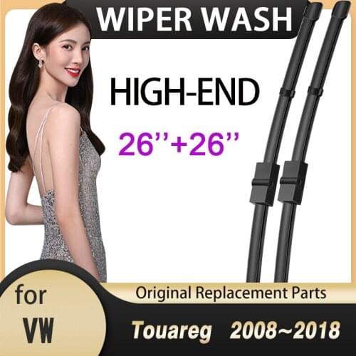 For VW Volkswagen Touareg 7P 7L 2008~2018 Car Wiper Blade 2010 2011 2012 2015 2016 2017 Front Windshield Wipers Car Accessories
