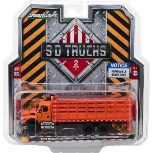 GreenLight 1:64 2017 International WorkStar Platform Truck Alloy model car Metal toys for childen kids diecast gift