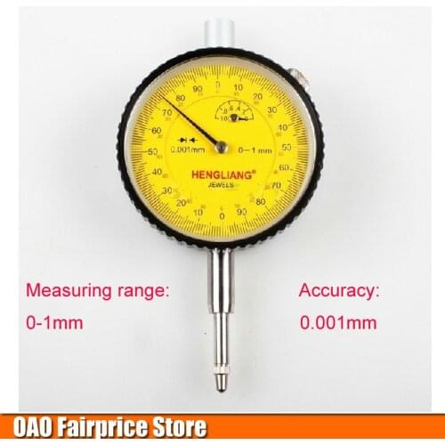 Pointer dial indicator / Mechanical/Measuring range: 0-1mm, Chinas famous brands, free shipping
