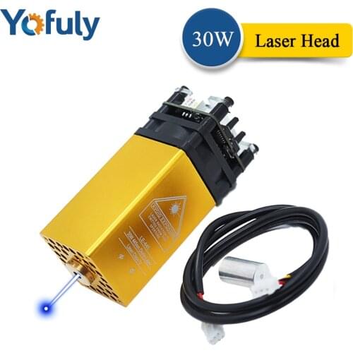 30W Laser Head For CNC Engraving Machine High Power 450nm TTL PWM Laser Module For CNC Engraver Carving Wood Cutting Tool
