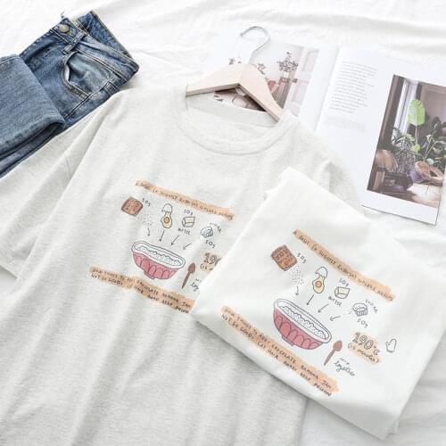 Summer Women TShirt Kawaii Anime Self Heating Bento Harajuku Tees Ulzzang Loose Oversized T-shirt Short Sleeved T Shirt Tops Y2k