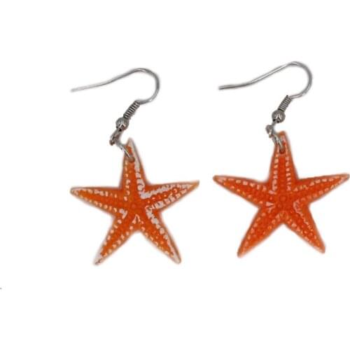 Summer Ocean Beach Starfish Patrick Star Earrings Personal Cute Marine Organism Eardrop Internet Celebrity Funny Jewelry