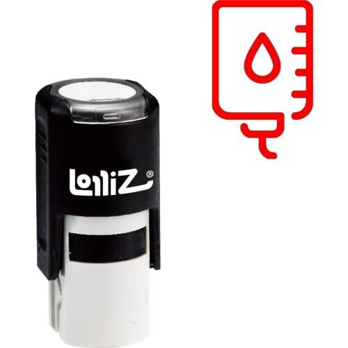 LolliZ Blood Self-Inking Rubber Stamp - Modern Symbol Series