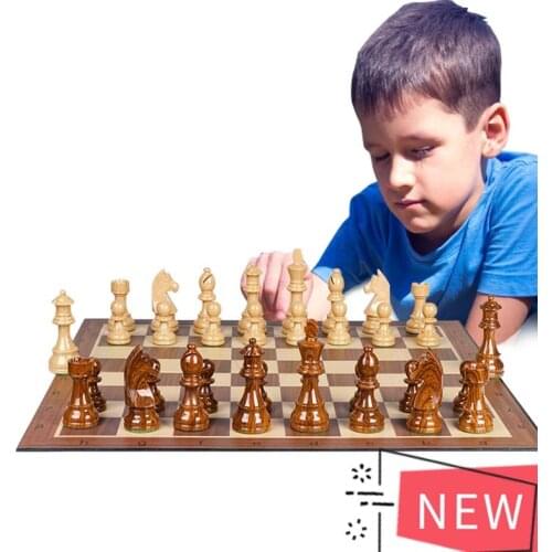 International Chess Set Folding Chessboard Chess Pieces Checker Backgammon Board Game Puzzle Indoor Travel Birthday Gifts
