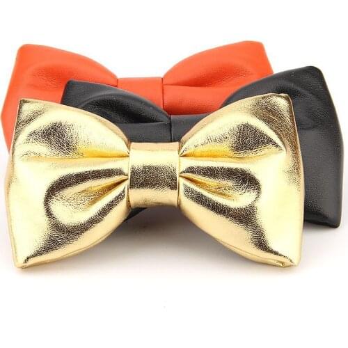 Bow Tie Fashion Mens Accessories Gifts Business Meeting Party Banquet Casual Trendy Cocktail Party Handmade PU Leather Bowtie