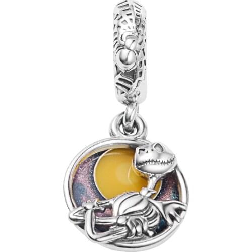 2021 New 925 Sterling Silver Bead Before Christmas Double Dangle Charm Fit Pandora Bracelet DIY Jewelry Making Berloques B022