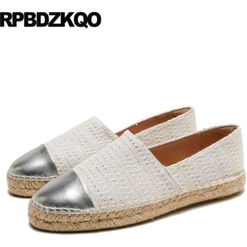 Flats straw women chinese slip on latest 2019 italian hemp round toe designer shoes china brand ladies espadrilles spring autumn