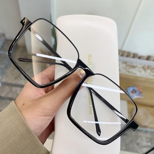 XojoX Blue Light Computer Glasses Frame for Women Men Vintage Square Spectacle 2021 New Decorative Eyeglasses