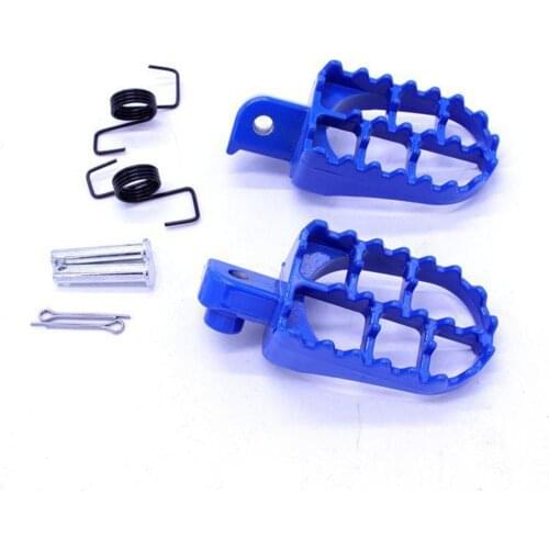 Footrest Footpegs Assembly for Yamaha PW50 PW80 for Honda XR50 XR70 CRF 50/70/80/100 Pit Dirt Bike, Blue