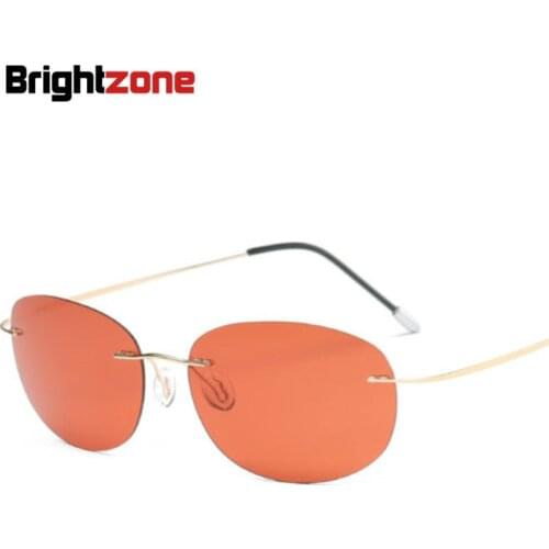 Brightzone Polarized Mirrored Sport Titanium Sunglasses Round Vintage Pilot Sunshade 2020 Unisex Men Retro Polaroid NEW Sunglass