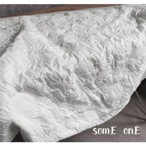 Pleated Bubble Fabric White Oval Texture Concave Convex DIY Patches Decor Props Creative Clothes Dress Designer Fabric