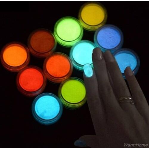 10 Colors Luminous Powder Resin Pigment Dye UV Resin Epoxy DIY Making Jewelry F06 21 Dropshipping