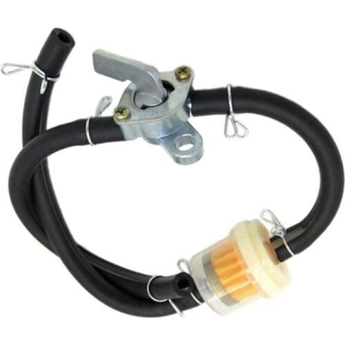 Fuel Tap Gasoline Switch Fuel Hose Valve Gasoline Faucet Petrol Switch Fuel Filter Set For Motorcycle ATV Quad Dirt Bike Go Kart