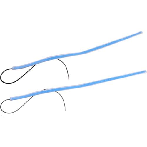 2pcs Universal IP68 60cm 12V Car LED Headlight DRL Daytime Running Strip Light Turn Signal Lamp Slim Amber Sequential Flexible