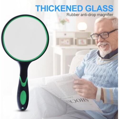 10X Magnifying Glass Handheld Magnifier Smooth Appearance Superb Craftsmanship Thickened Glass Lens Portable Eye Loupe