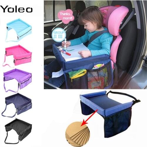 Waterproof Baby Car Seat Tray Stroller Kids Toy Food Holder Desk Children Portable Table For Car New Child Table Storage 40*35cm