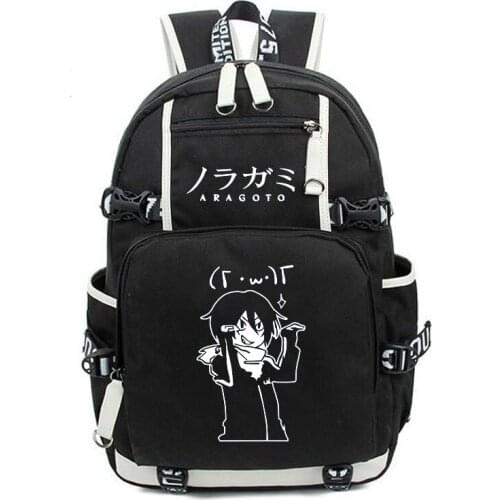 Japan Anime Noragami Cosplay Backpack YATO Print Canvas Shoulder Bag Large Capacity Schoolbag Travel Bags