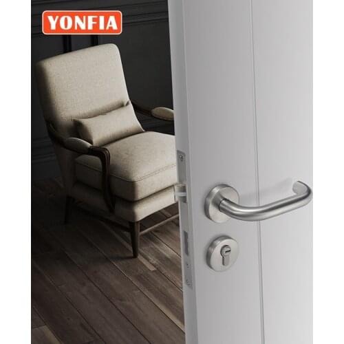 YONFIA 700201 U shape 304 Stainless Steel Door Handle Round Tube Interior Lever stainless steel handles with locks for door