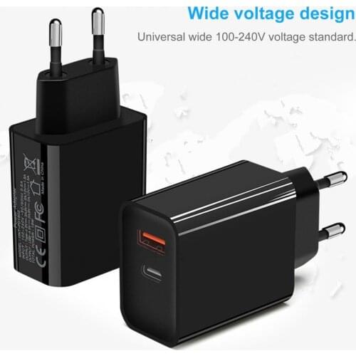 Type-C QC3.0 18W USB Charger EU US Plug Quick Charge Wall Charger Mobile Phone Charging Mini Adapter Travel Charger For Phone