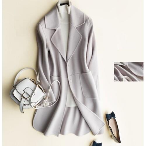 4040 Korean 300% Wool Coat Female Spring Double-sided Cashmere Jacket Women Outerwear Winter Coats Woman abrigos CS3666