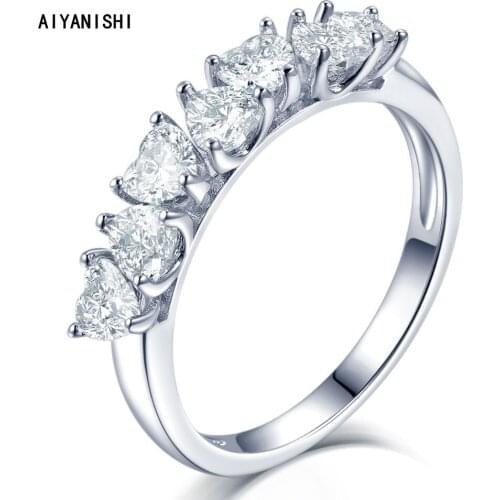 AIYANISHI 925 Sterling Silver Band Rings for Women Engagement Wedding Band Rings Party Rings Christmas Jewelry Gifts