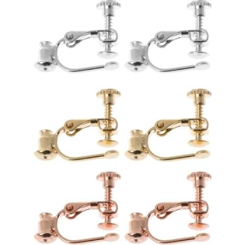 1 Pair DIY Earring Converters For No-pierced Ears Turn Any Stud Into A Clip-On N0HE