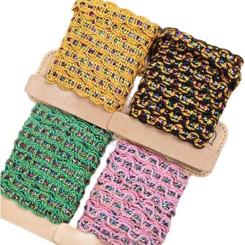 1CM Color Curved Lace Polyester Accessories S-Side Decoration DIY Ethnic Folk Costume Supplies Ribbon