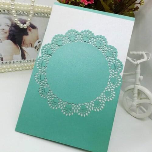 10Pcs Invitations 12 * 18cm Laser Cut Flora Flower Luxury Wedding Invitations Party Decoration Cards Wedding Invitation 8ZSH188
