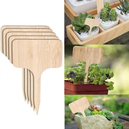 10Pcs Sign plates can be handwritten on both sides Plant Labels Decorative Stable Wear-resisting Wooden Garden Labels Plant new