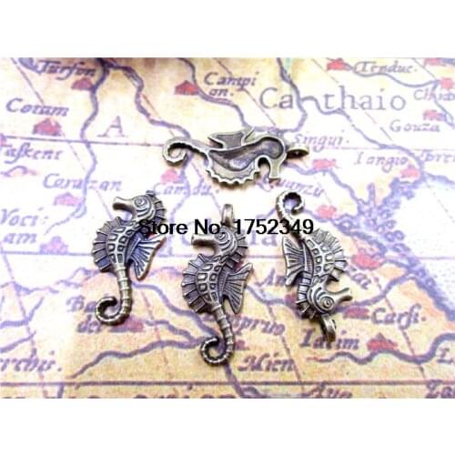 15pcs--sea horse charms,Antique bronze sea horse charms/pendants,Hippocampus pendant 29x12mm