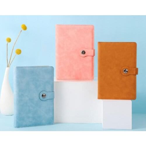 A5 magnetic buckle notebook business note book Notepad high grade leather office work meeting book agenda journal planner