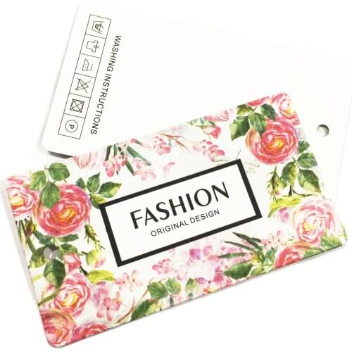 Garment Accessories Custom Brand Logo Paper Swing Tags For Luxury Clothing