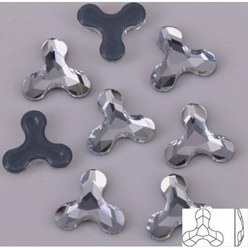 Lead Free 8mm Crystal Clear Molecule Iron On Crystal Stones / Flat Back Hotfix Rhinestones