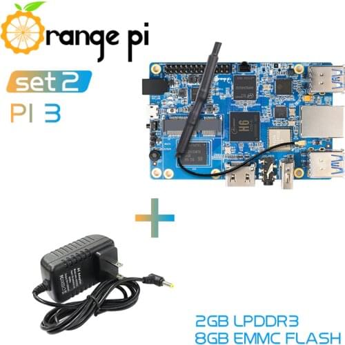 Orange PI3 2G8G+Power Supply, H6 LPDDR3 Gigabyte AP6256 BT5.0 Support Android 7.0, Ubuntu, Debian Single Board