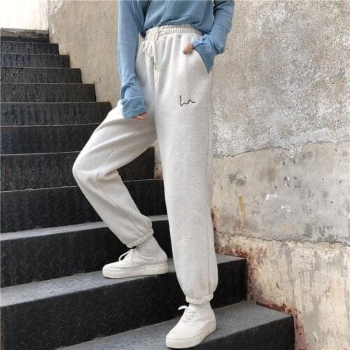 Women Trousers Streetwear Fashion Fleece Casual Joggers Hip Hop High Waist Baggy Sweatpants Running Jogging Sport Pants Daily